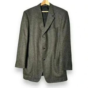 Ermenegildo Zegna Sport Coat Blazer Wool Cashmere Regular Size 42 Tan Formal VTG